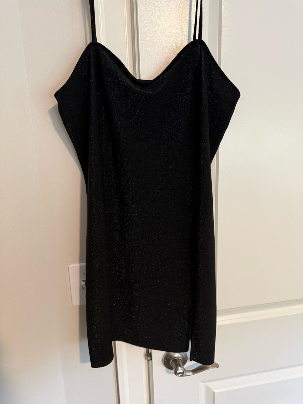 Black Sparkle Slip Dress